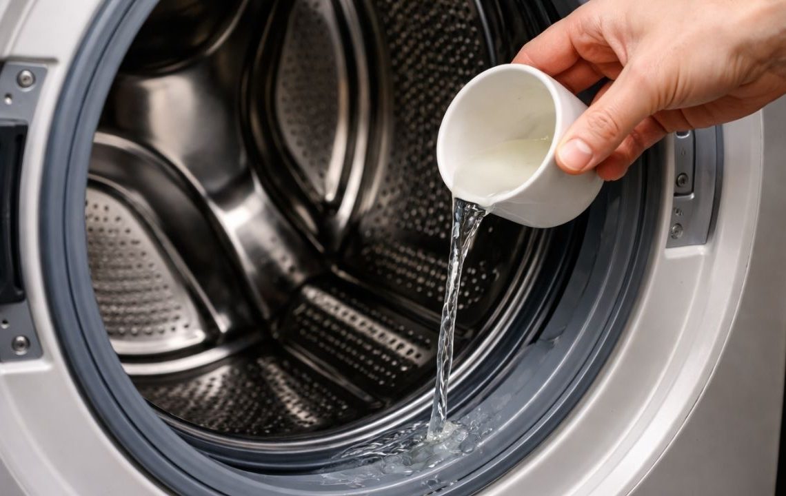 Çamaşır makinesine bir fincan dökün kokudan eser kalmıyor